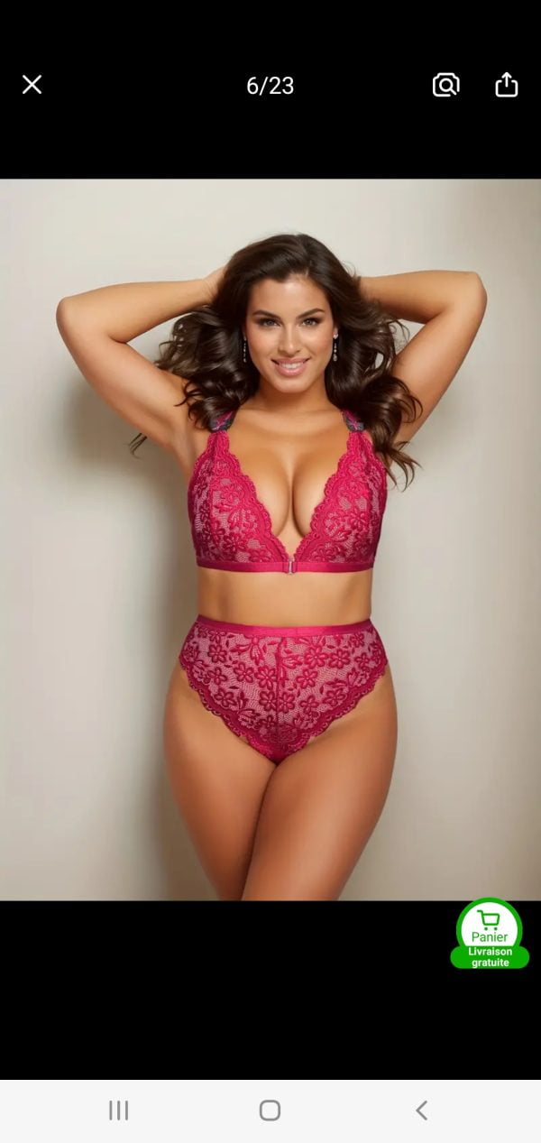 Ensemble De Lingerie Romantique Grande Taille Yamelia Lingerie