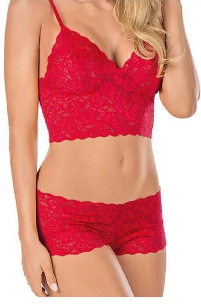Ensemble Pyjama Satin Rouge Femme - Taille L, élégance Et Séduction
