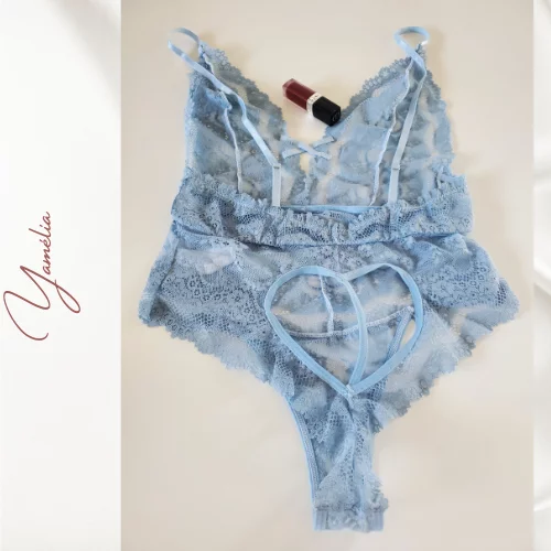Body Femme Transparent en Dentelle Fleurie : Élégance et Séduction – Image 6