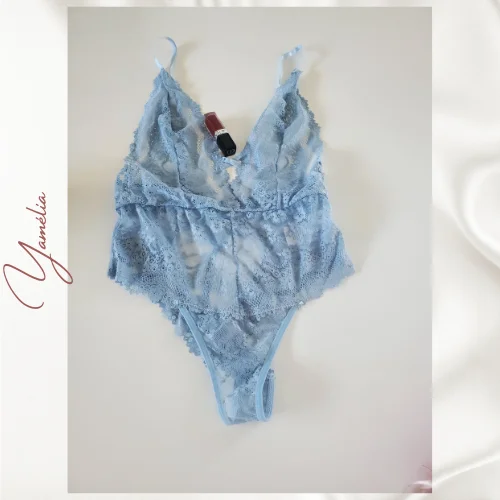 Body Femme Transparent en Dentelle Fleurie : Élégance et Séduction – Image 4