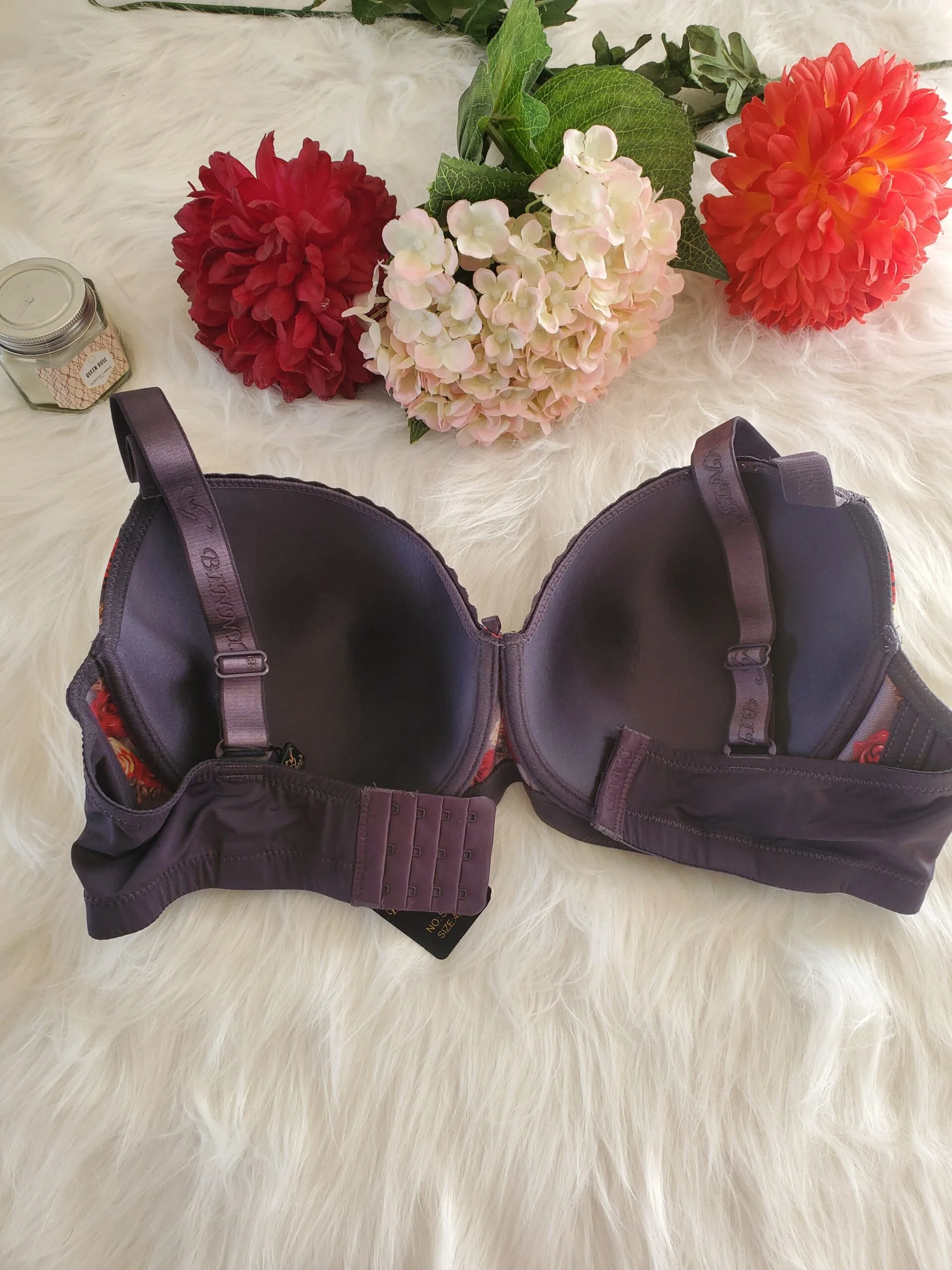 Soutien-Gorge Rouge Fleuri à Armature : Élégance et Confort Quotidien – Image 6
