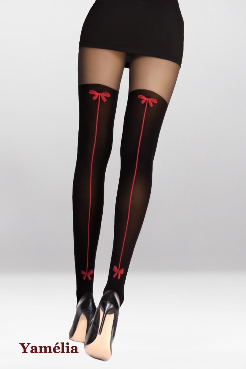 Collant Noir Amita - Yamelia Lingerie
