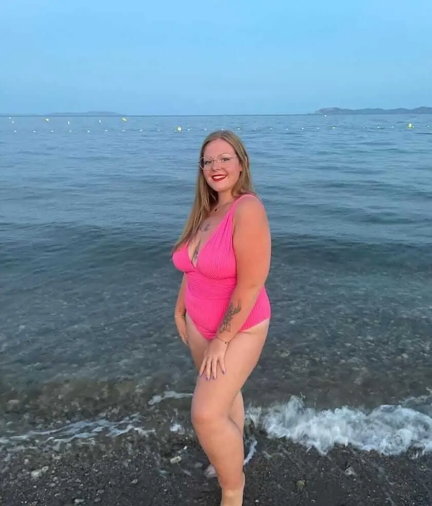 Maillot De Bain Moderne Rose Bonbon